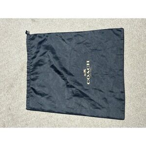 Coach New York Black Drawstring Dust Bag 15x21 Large Handbag Storage Cover